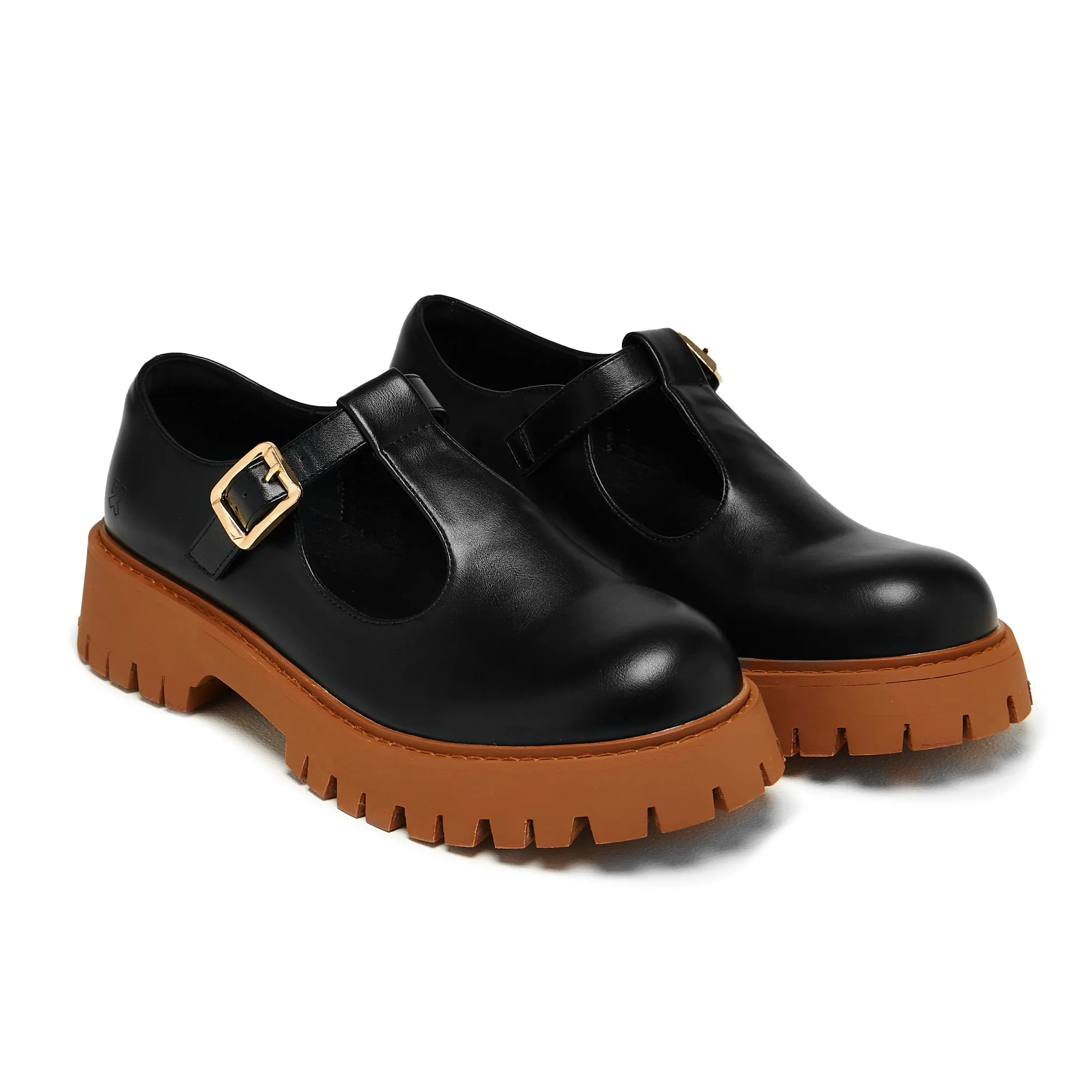 Abbot Men's Chunky Mary Janes - Black
