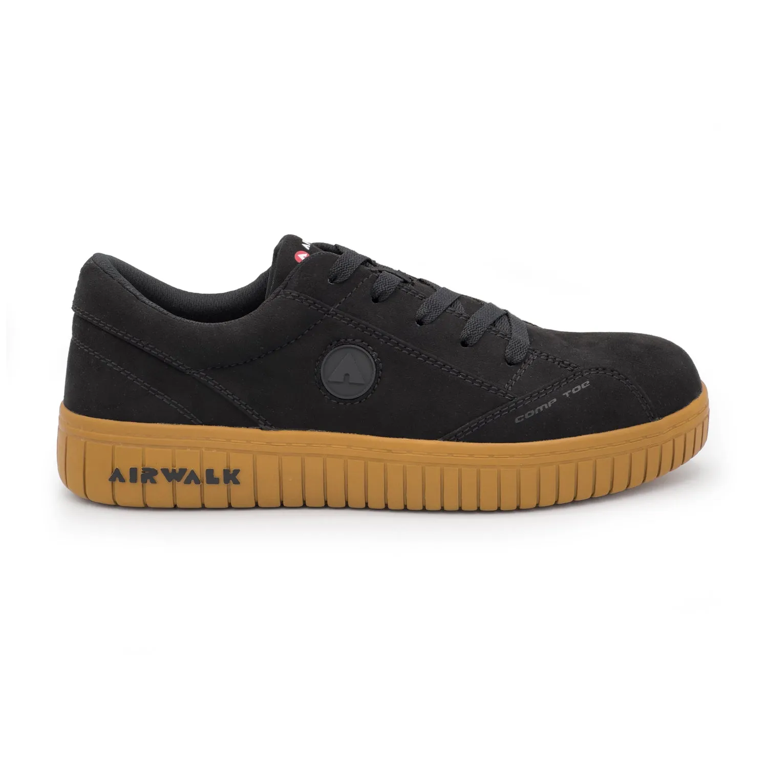 AirWalk Mens Camino Black/Gum Suede CT EH Work Shoes 10 M