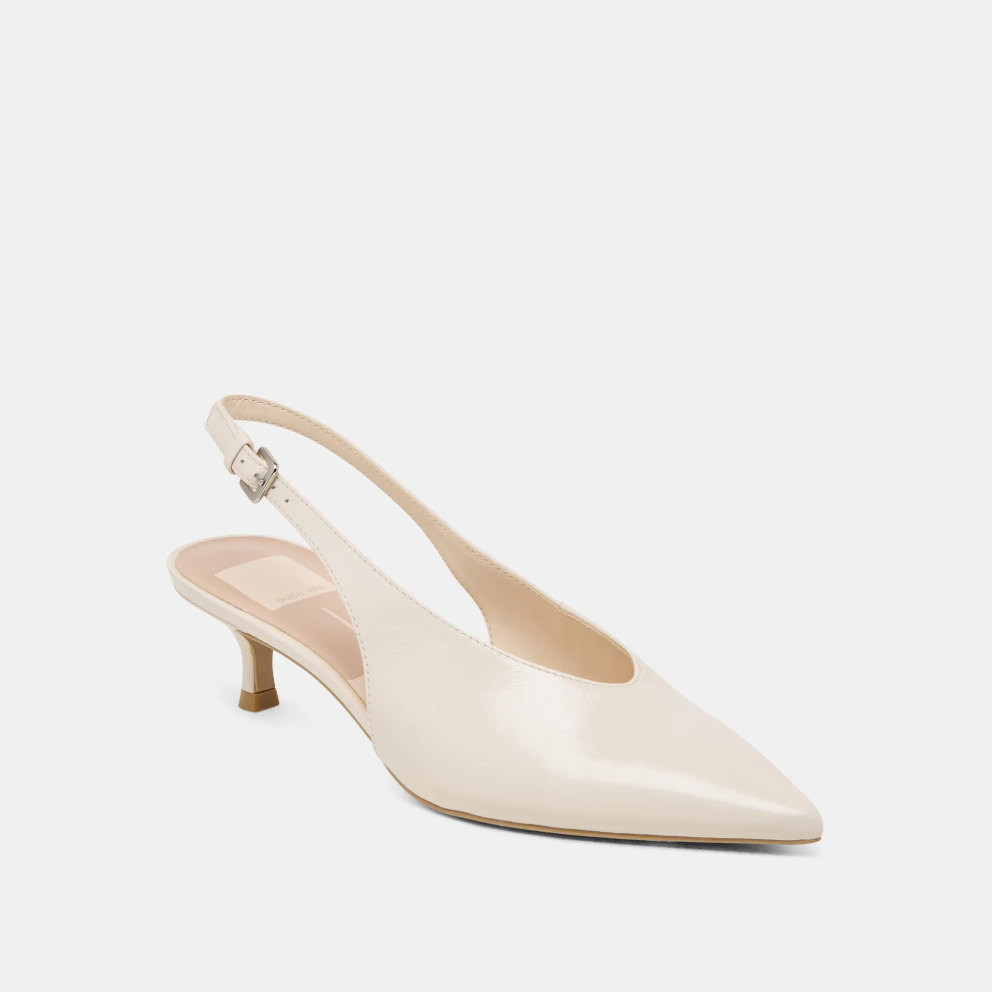 ALENNA HEELS BONE CRINKLE PATENT