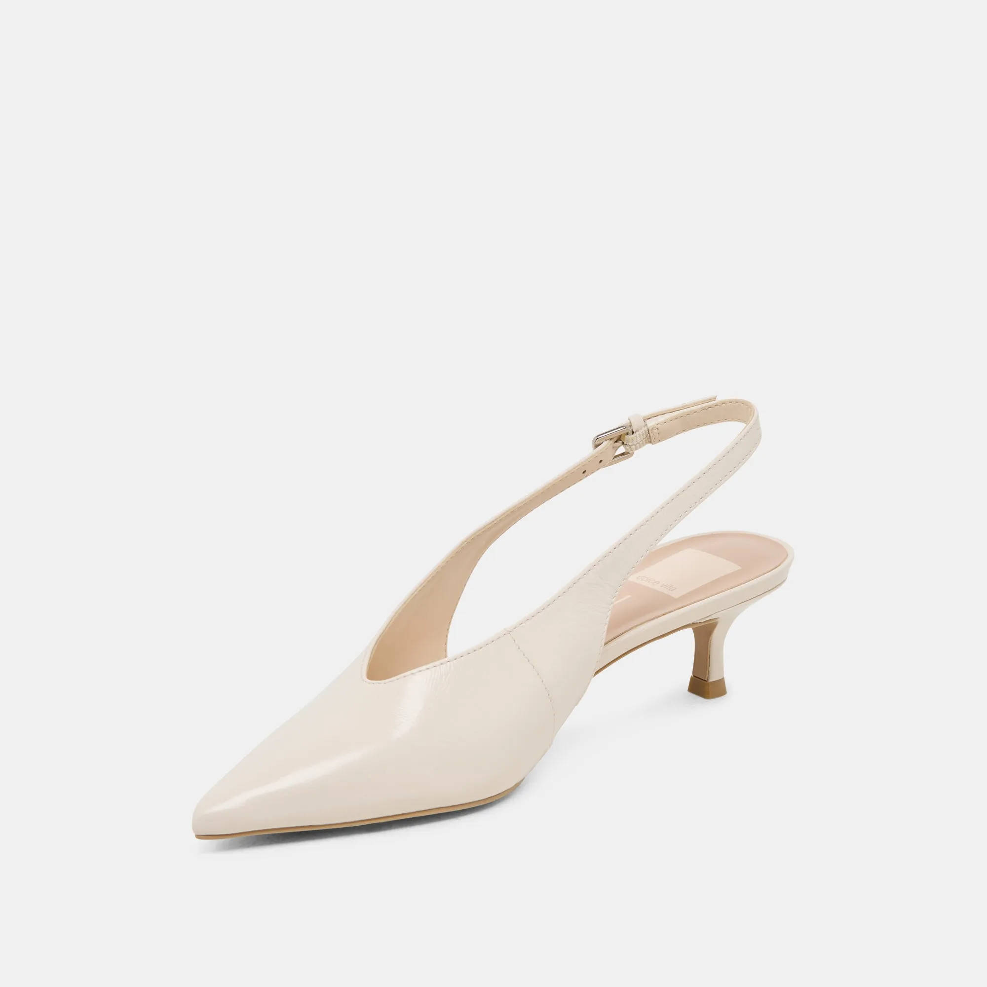 ALENNA HEELS BONE CRINKLE PATENT