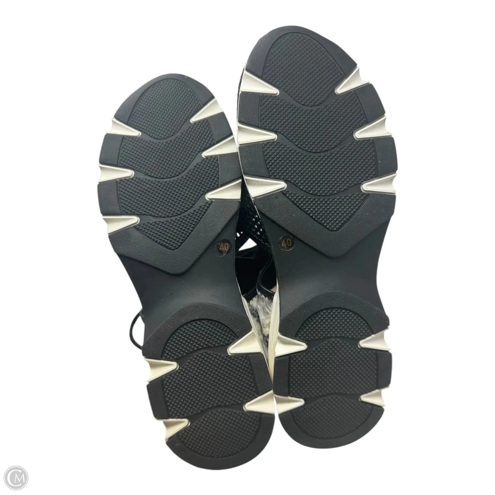 Amazing Mesh Shoes Sneakers By All Black In Black & Cream, Size: 10