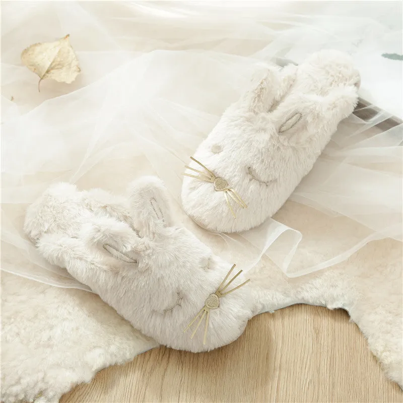 Animal Slippers Cute Rabbit Winter Comfortable Home Warmth Non-slip Cotton Drag UGG Style