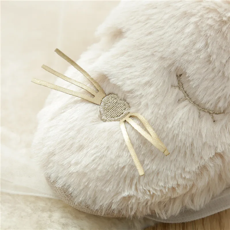 Animal Slippers Cute Rabbit Winter Comfortable Home Warmth Non-slip Cotton Drag UGG Style