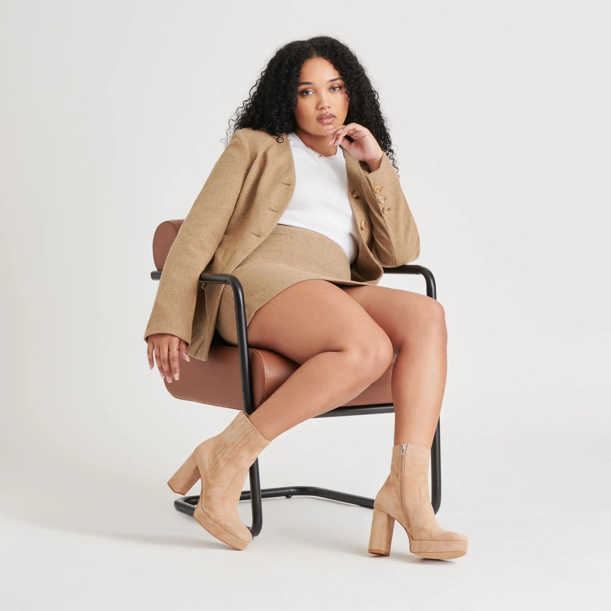 CINNY BOOTS CAMEL SUEDE