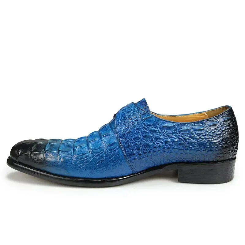 Classic Genuine Leather Shoes Crocodile Pattern Brogues Shoes