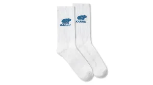 CLASSIC LOGO SOCK - BRIGHT WHITE / AVIO