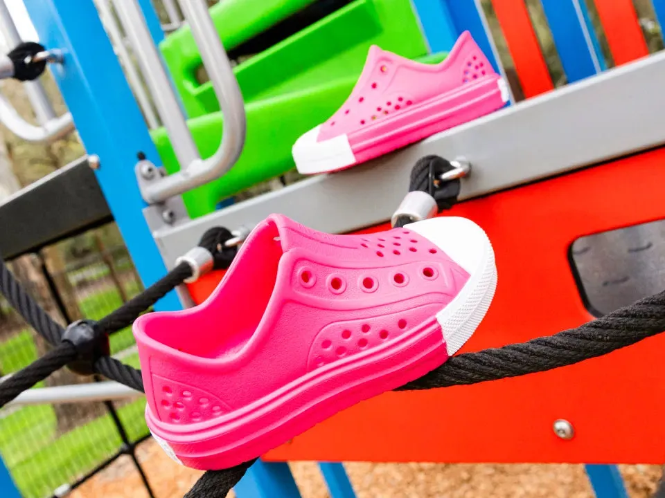 CONVERSE KID'S ALL-STAR PLAY LITE CX EASY-ON FUCHSIA/WHITE CLOGS