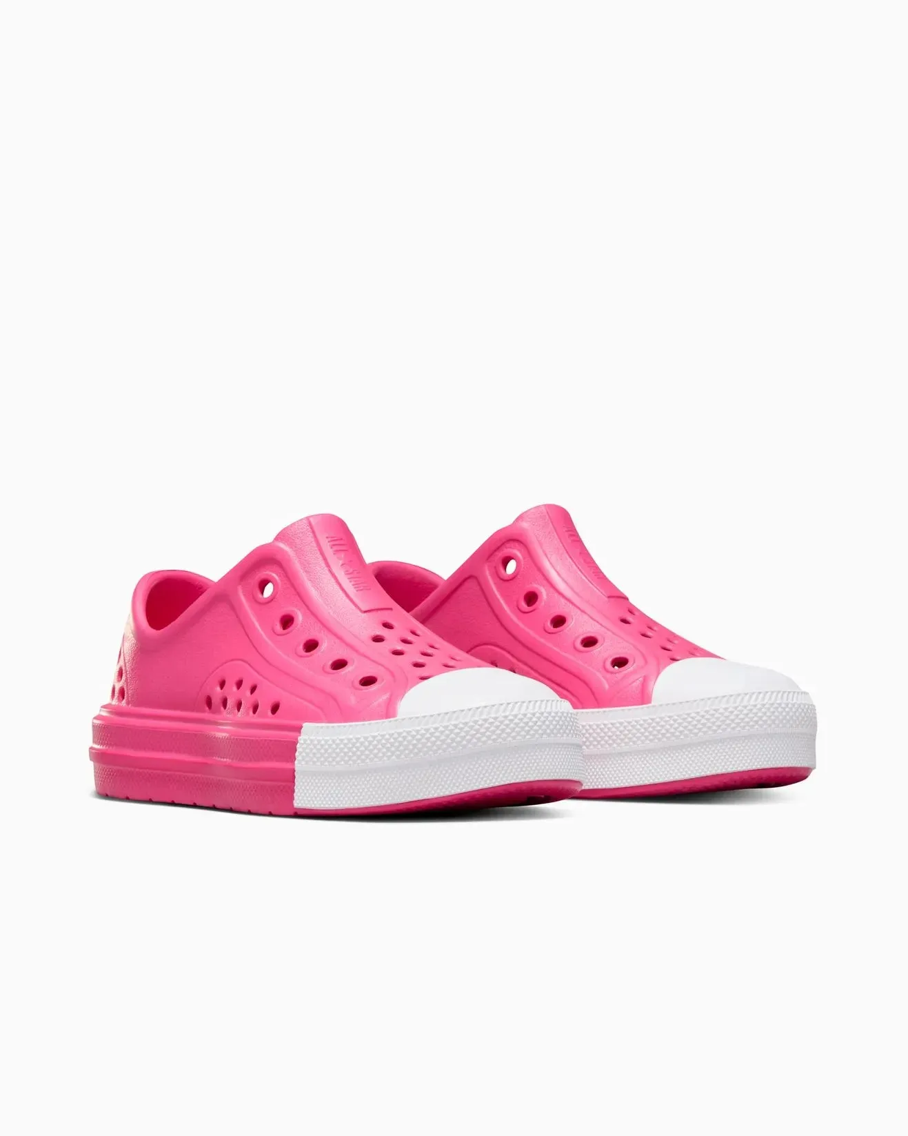CONVERSE KID'S ALL-STAR PLAY LITE CX EASY-ON FUCHSIA/WHITE CLOGS