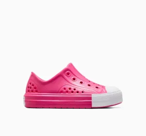 CONVERSE KID'S ALL-STAR PLAY LITE CX EASY-ON FUCHSIA/WHITE CLOGS