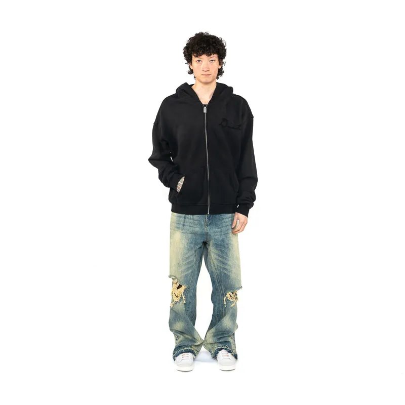 Diet Starts Monday Lightning Full Zip - Vintage Black