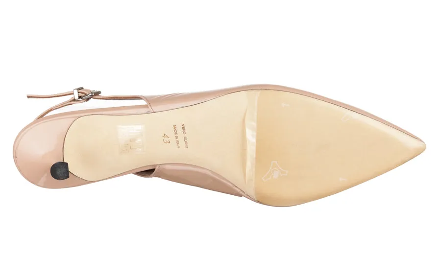 Eva Sling Nude Patent