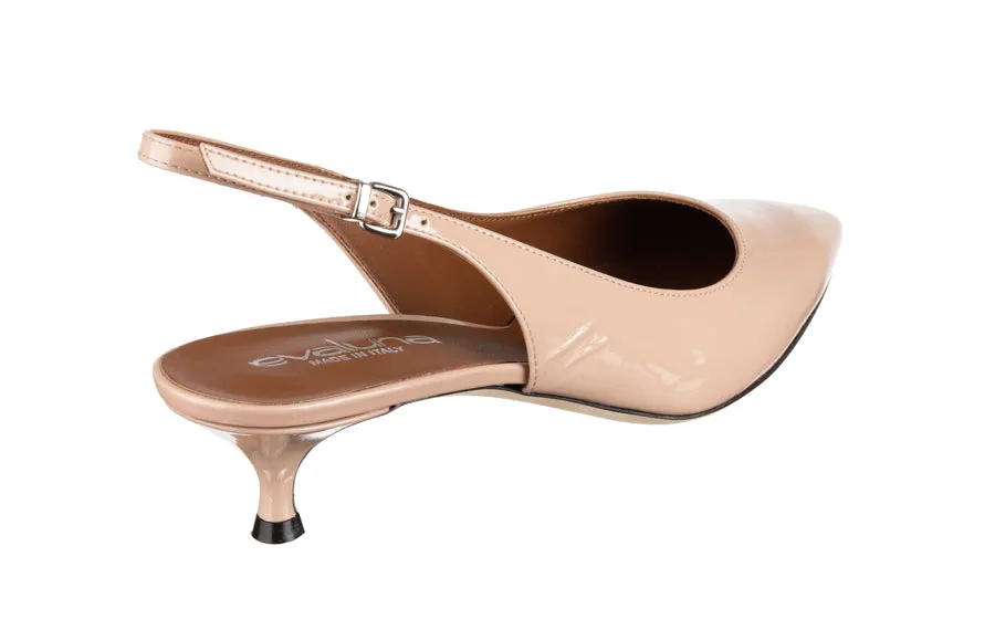 Eva Sling Nude Patent
