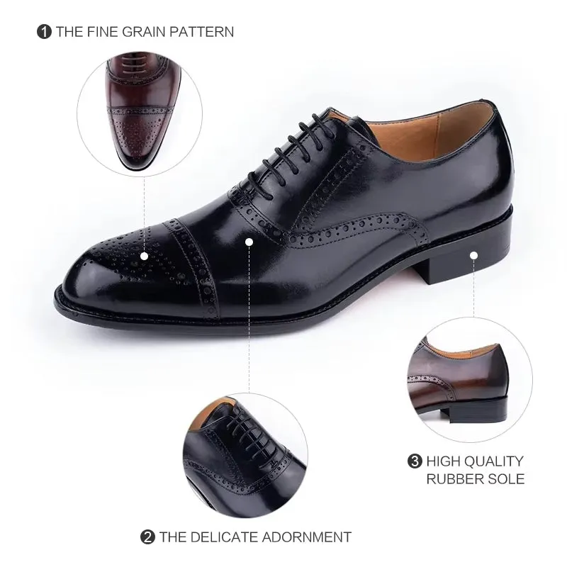 Genuine Cowhide Formal Office Classic Brogue Shoe