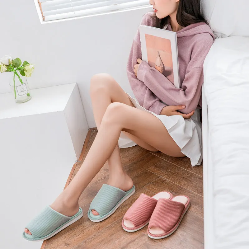 Japanese Four Seasons Home Comfortable Couple Slippers With Non-slip Soft UGG Style