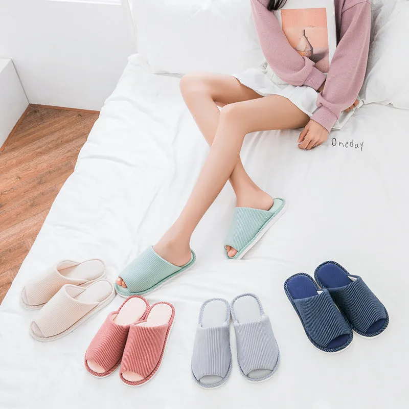 Japanese Four Seasons Home Comfortable Couple Slippers With Non-slip Soft UGG Style