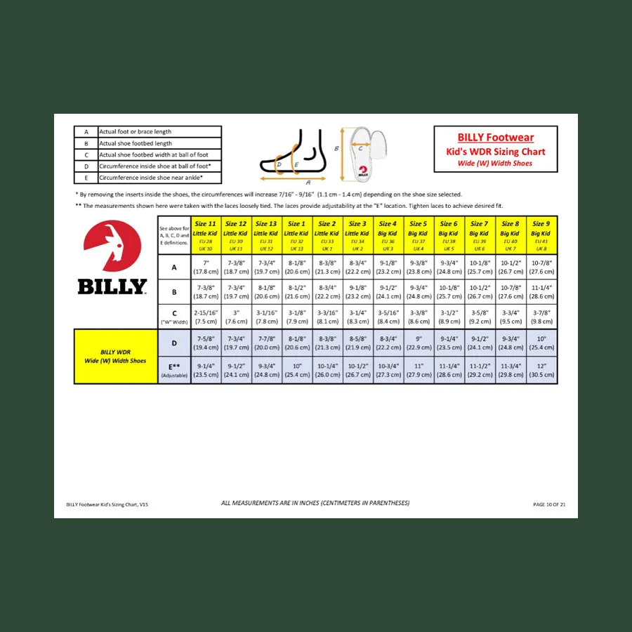 Kid's Billy Classic Lace High