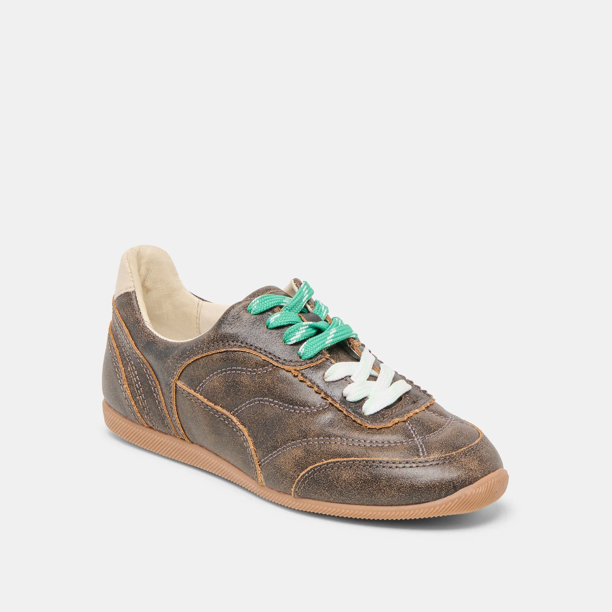 LAINI SNEAKERS BROWN DISTRESSED LEATHER