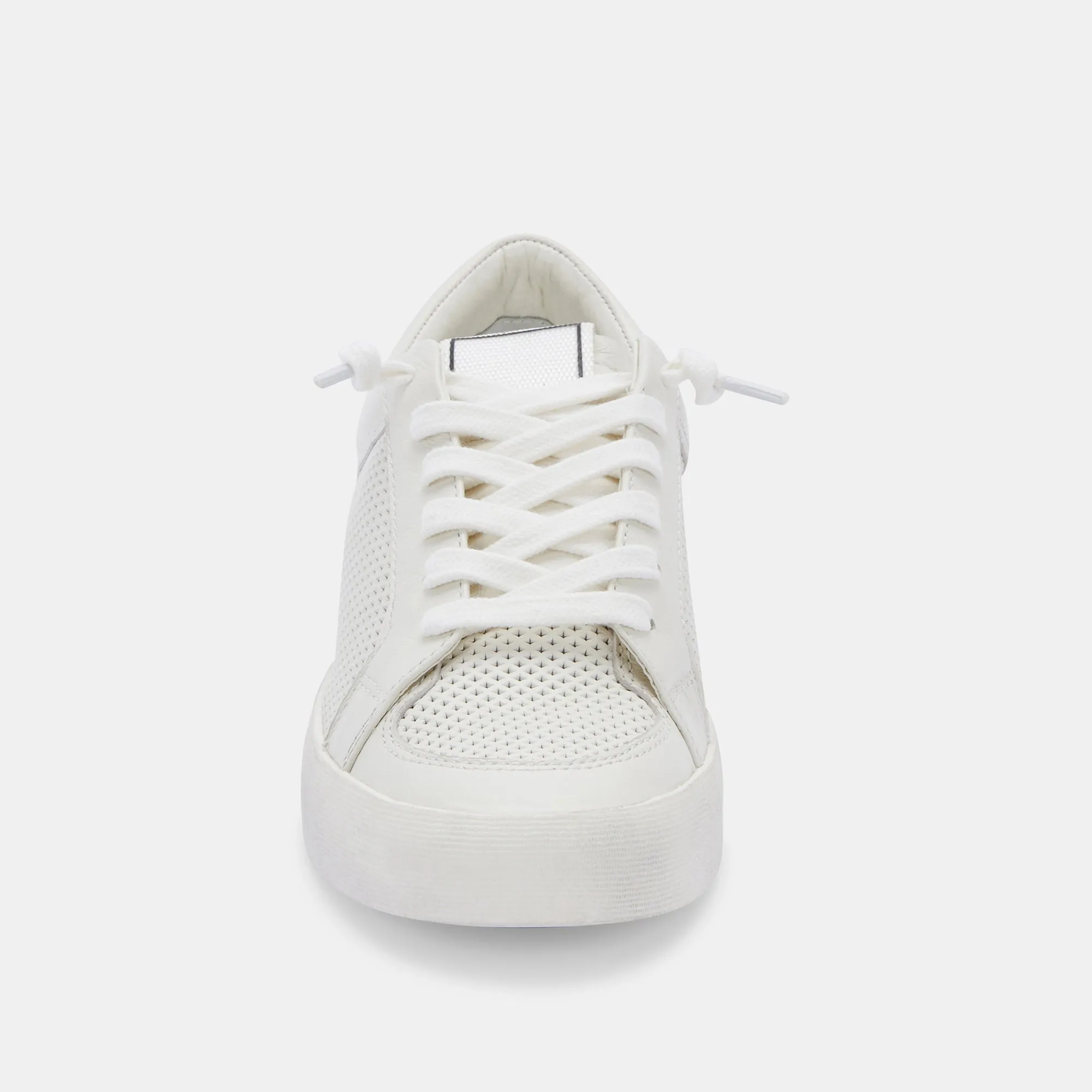 LEDGER SNEAKERS WHITE PERFORATED LEATHER