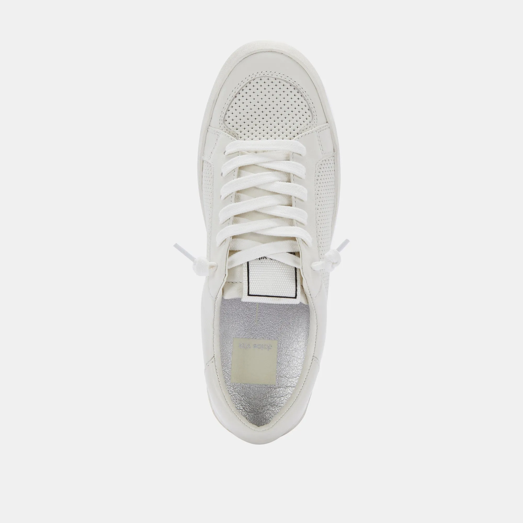 LEDGER SNEAKERS WHITE PERFORATED LEATHER