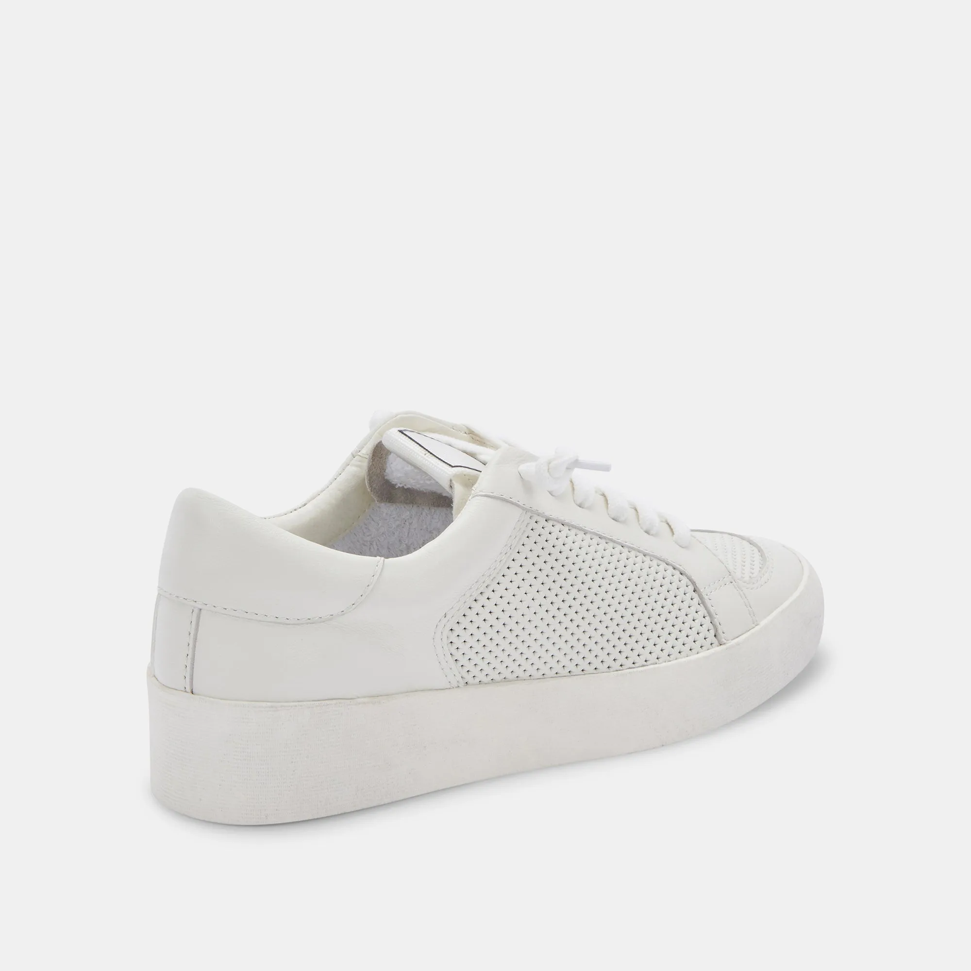 LEDGER SNEAKERS WHITE PERFORATED LEATHER