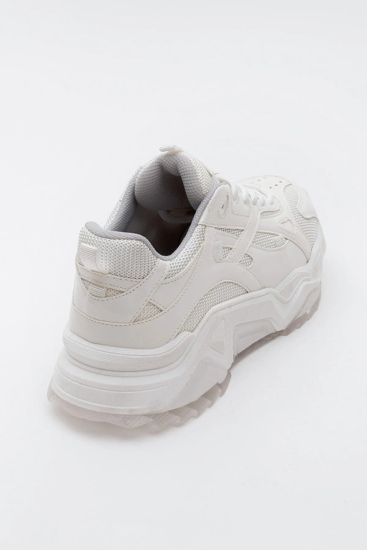 Loretta Vegan Leather Platform Sneakers | White