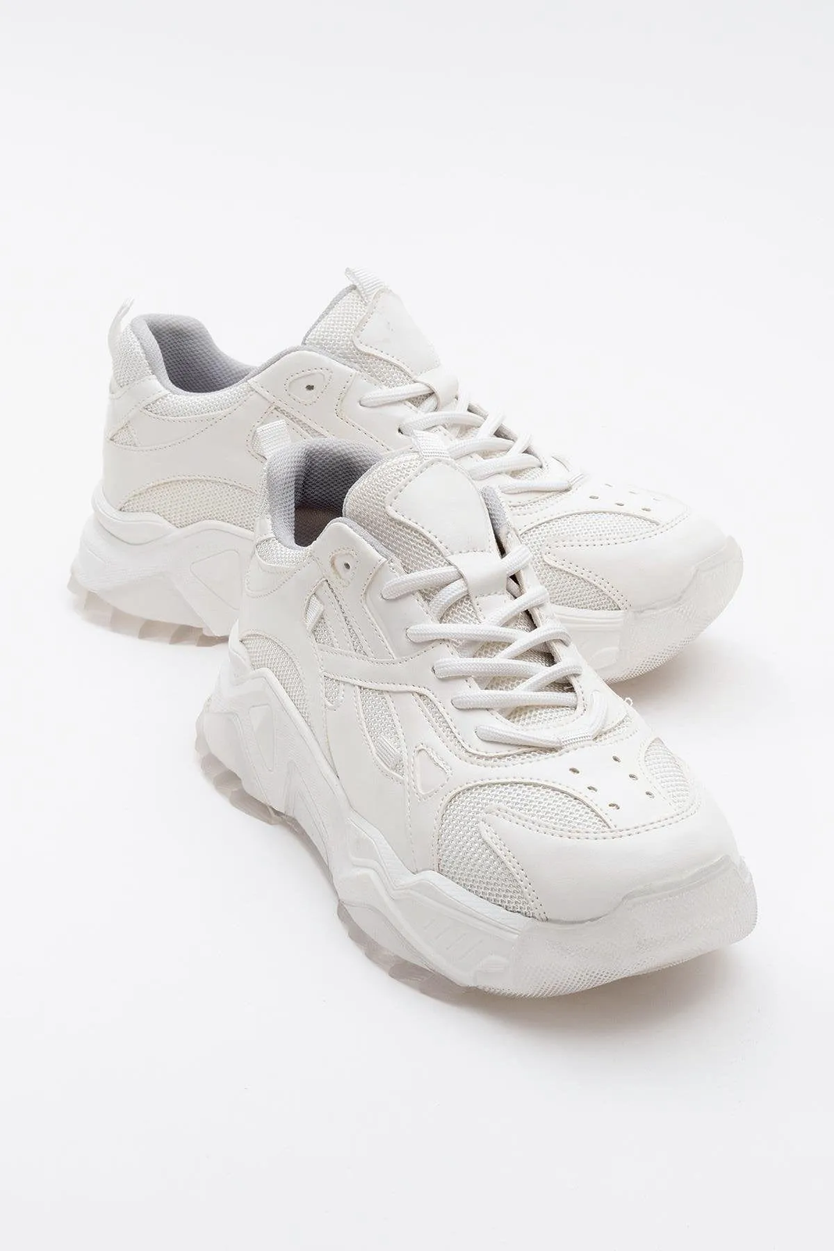 Loretta Vegan Leather Platform Sneakers | White