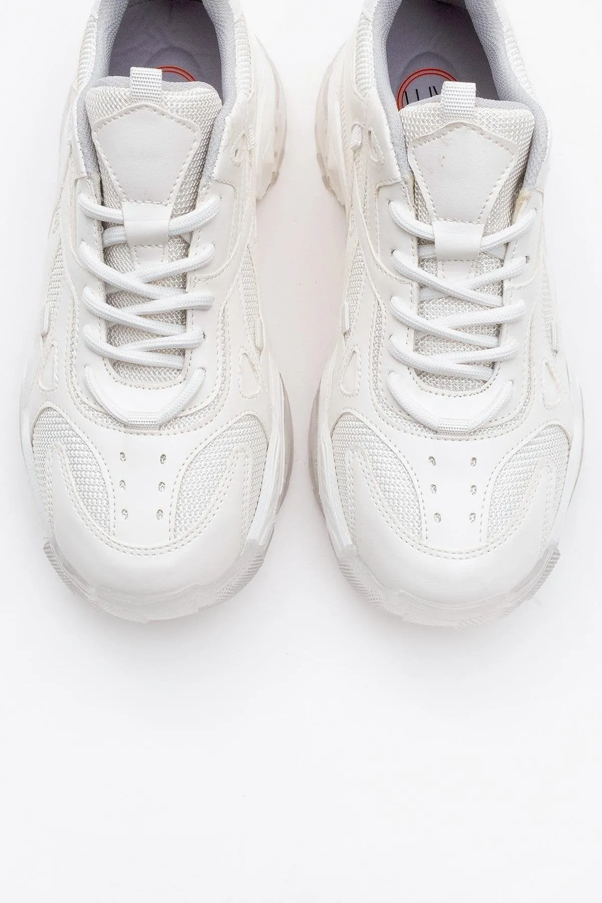 Loretta Vegan Leather Platform Sneakers | White