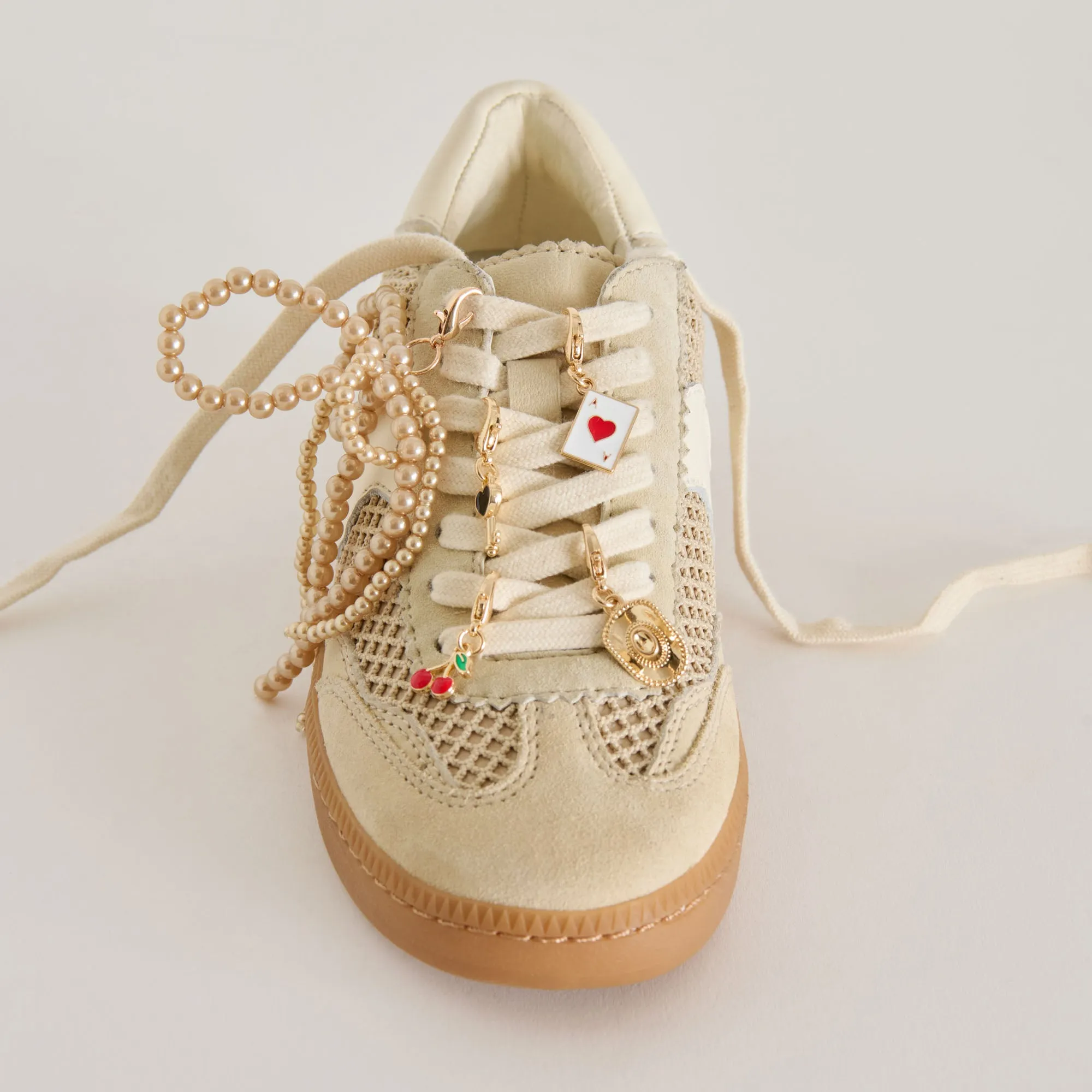 NOTICE SNEAKERS SESAME MESH   GOLD CHARM BUNDLE