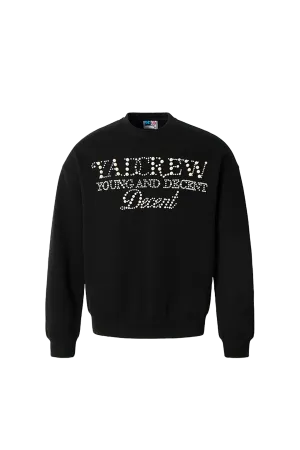Pearl Text Print Crewneck Sweatshirt