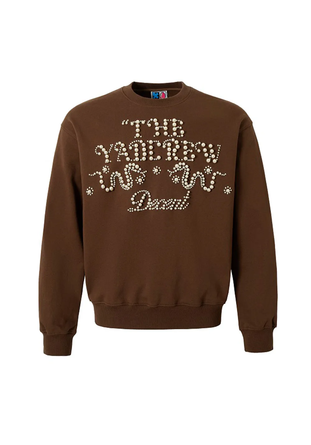 Pearl Text Snake Shadow Typography Sweatshirt