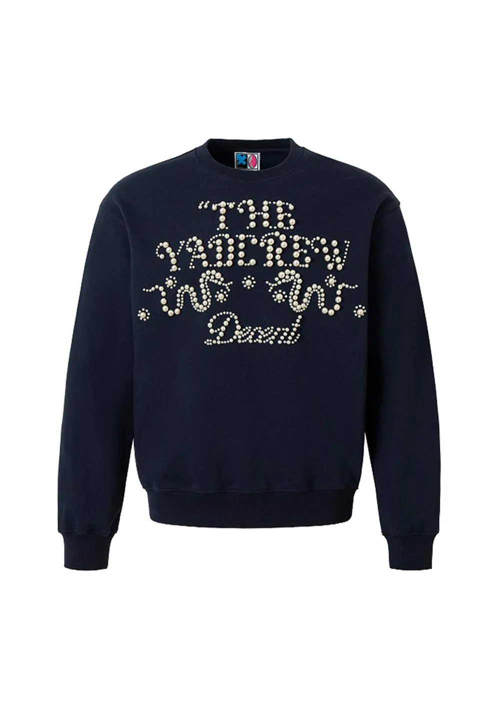 Pearl Text Snake Shadow Typography Sweatshirt