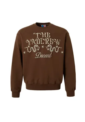 Pearl Text Snake Shadow Typography Sweatshirt