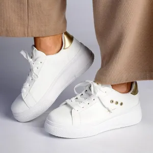 Pierre Cardin Valentine Sneaker - White / Gold