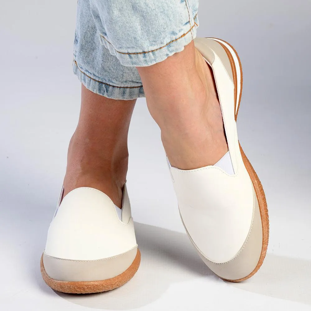 Pierre Cardin Wembi 3 Ladies Slip On Sneaker -  White Grey