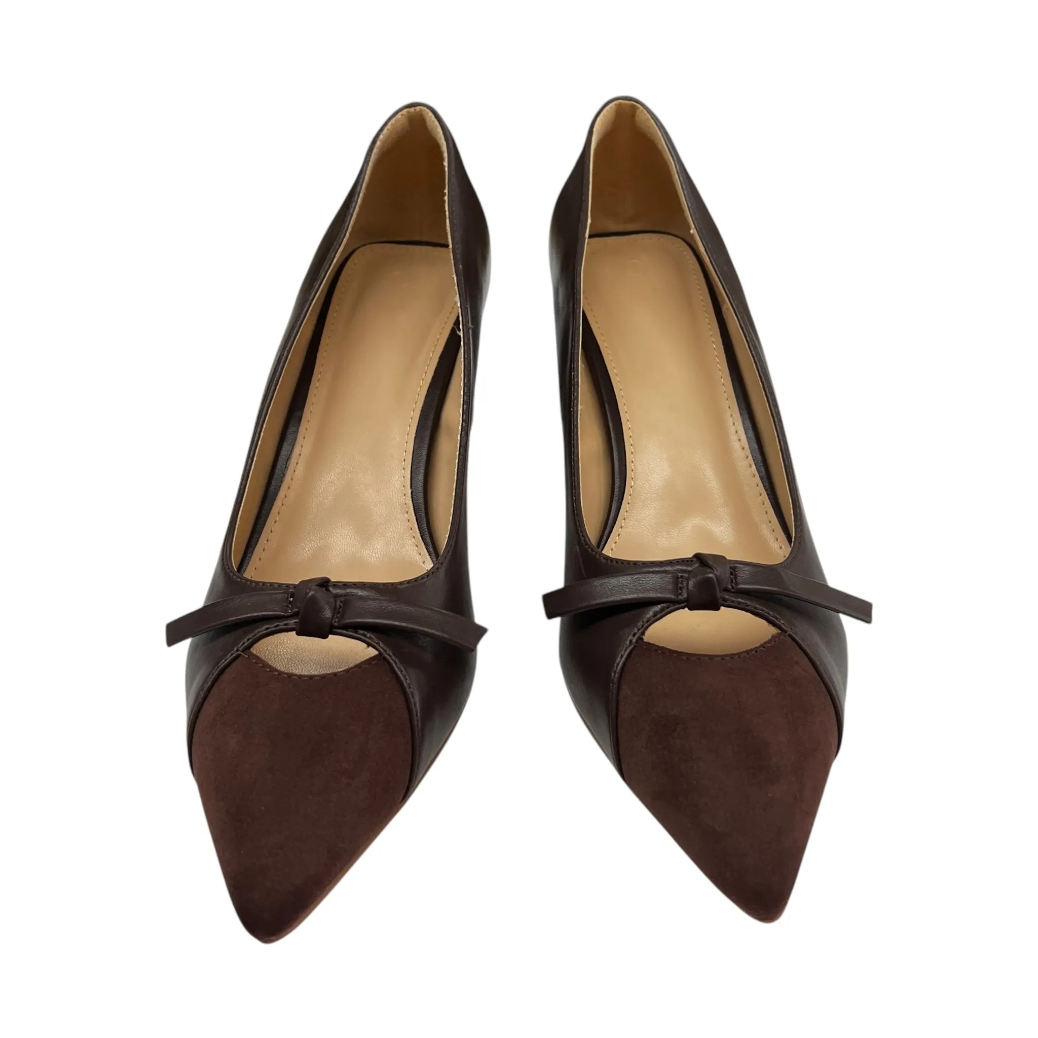 Shoes Heels Block By Cme In Brown, Size:9.5