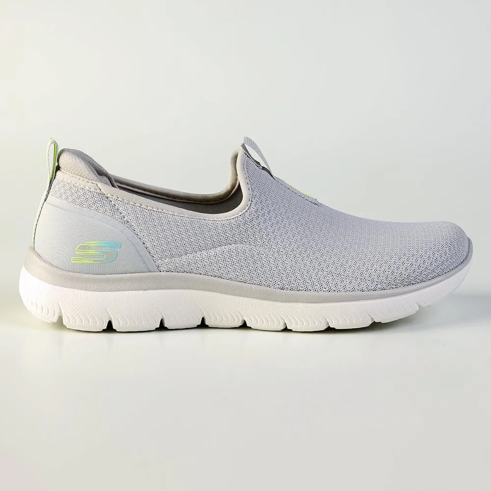 Skechers Summits Slip On Sports Sneaker - Light Grey