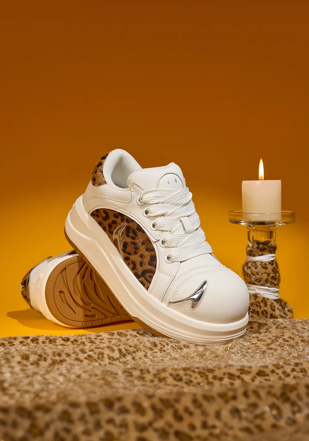 SMILEY丨Leopard Print Patchwork Series-White