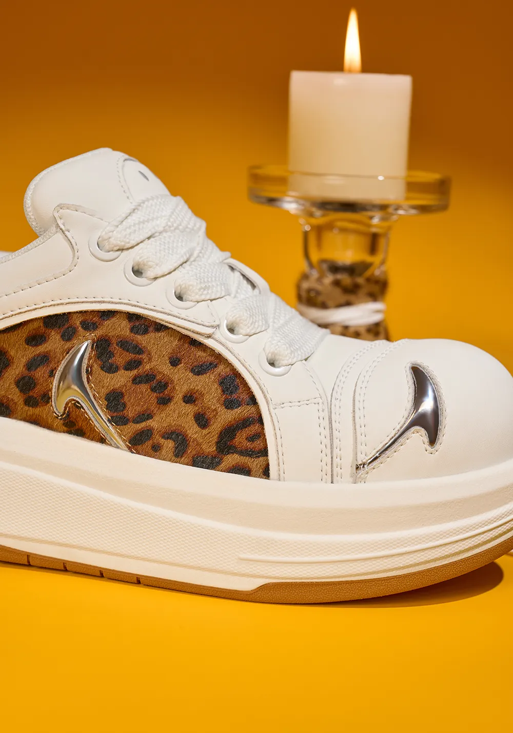 SMILEY丨Leopard Print Patchwork Series-White