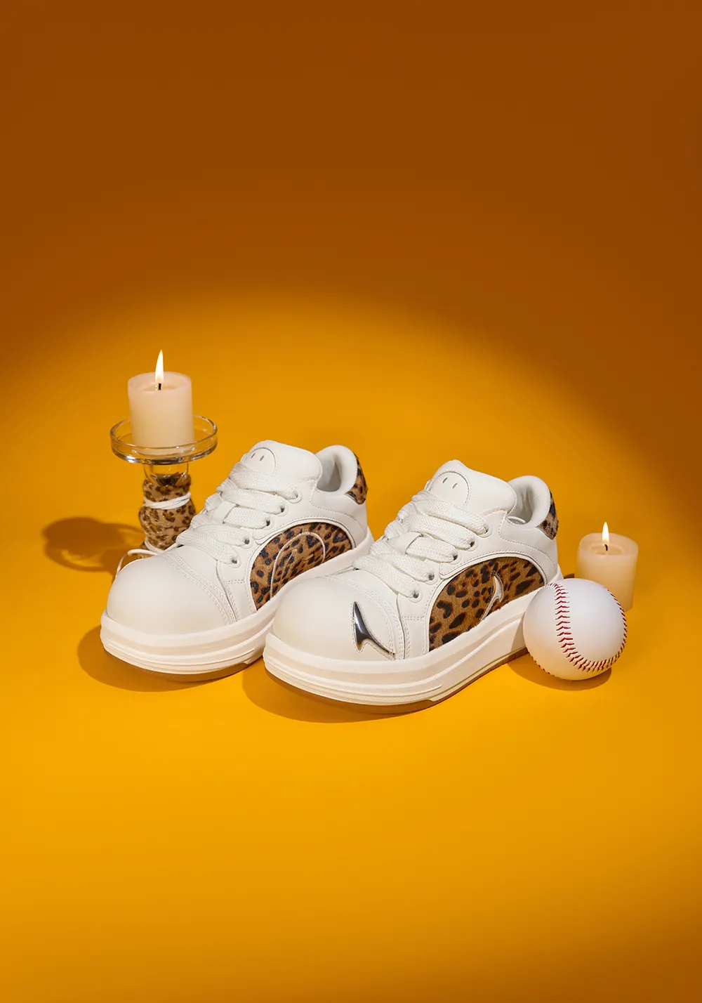 SMILEY丨Leopard Print Patchwork Series-White