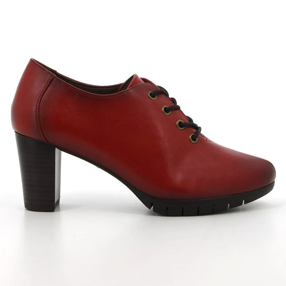 Soft Style By Hush Puppies Sibila Lace Up Block Heel - Red