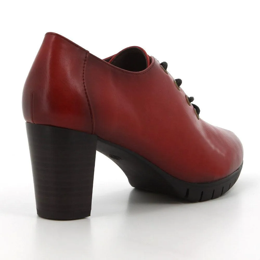 Soft Style By Hush Puppies Sibila Lace Up Block Heel - Red