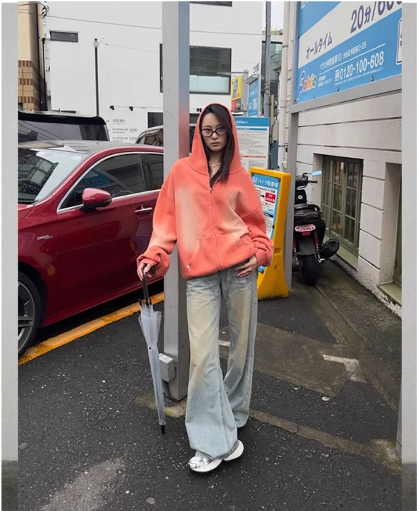 Spray-Dyed Waffle Knit Sweatshirt