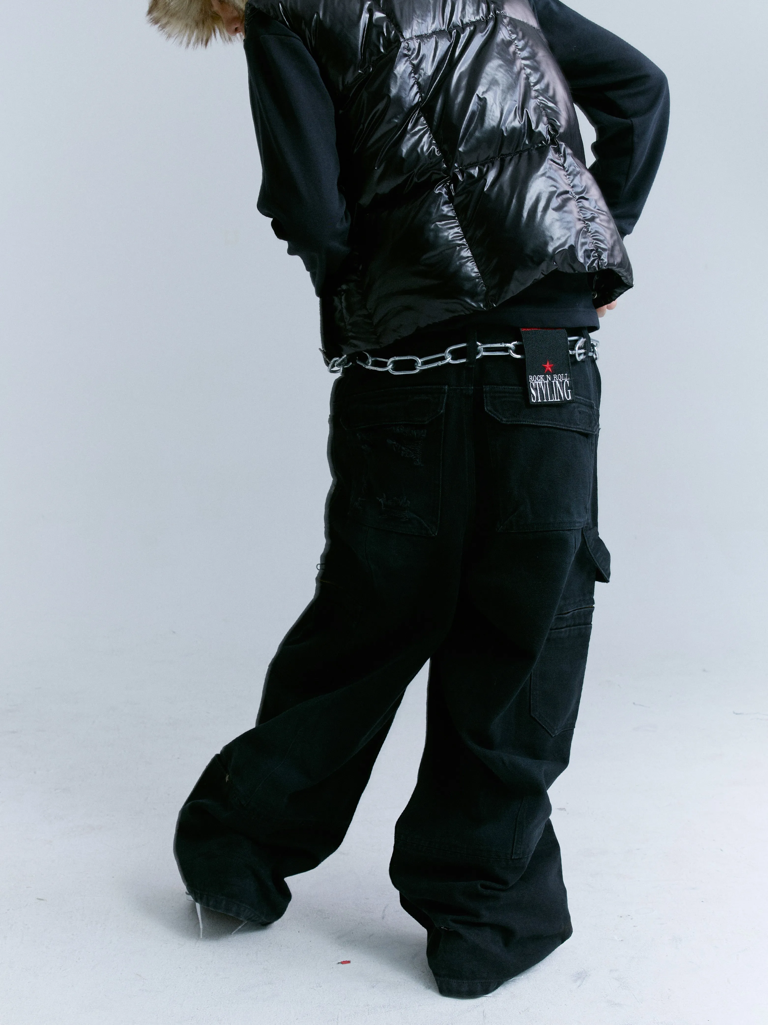 Star-accented Relaxed-fit Lumber Pants