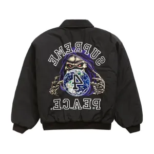 Supreme Peace Embroidered Work Jacket Black