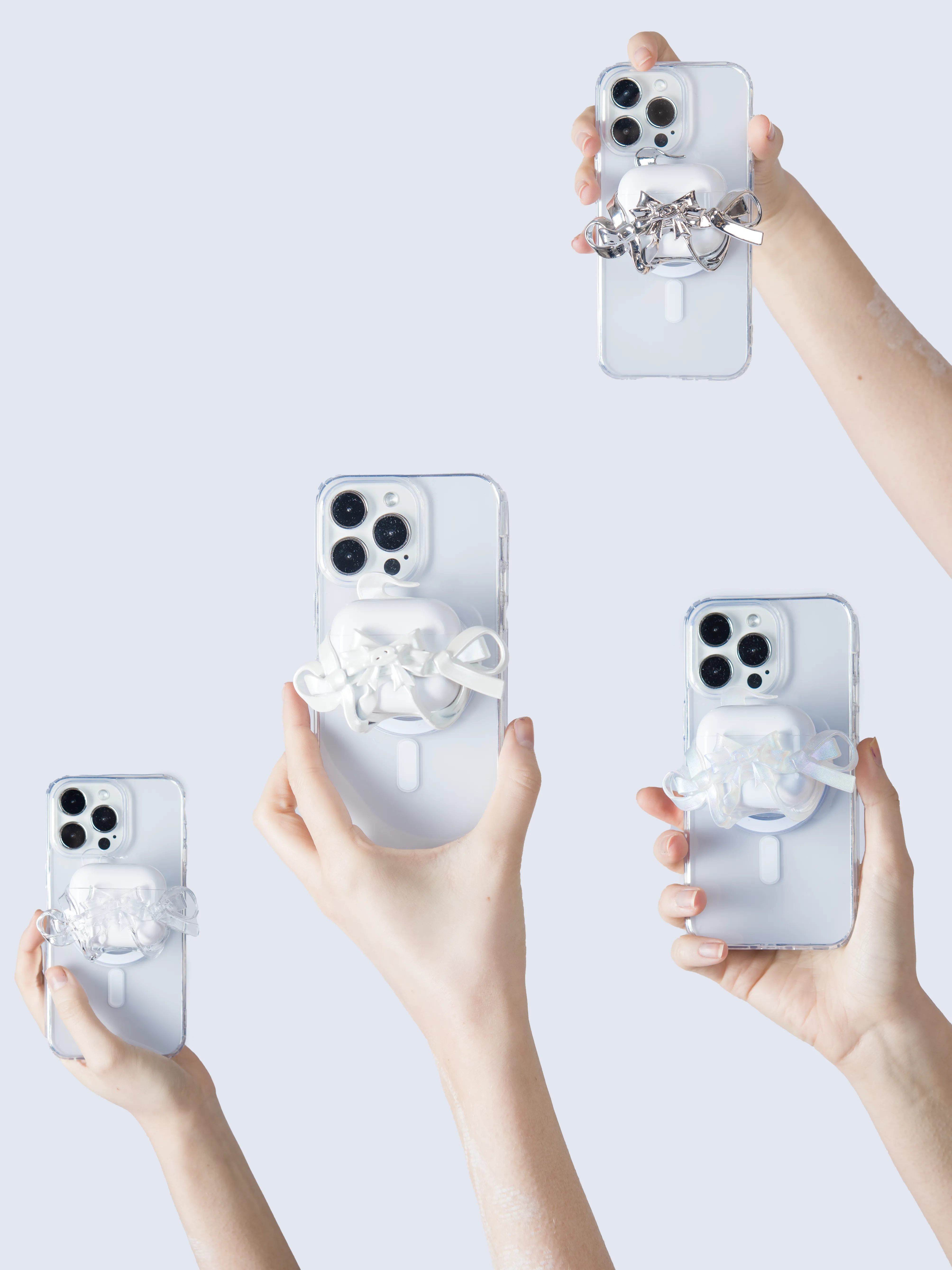 TORNADOSONG丨AirPods Phone Magnetic Case -Bow