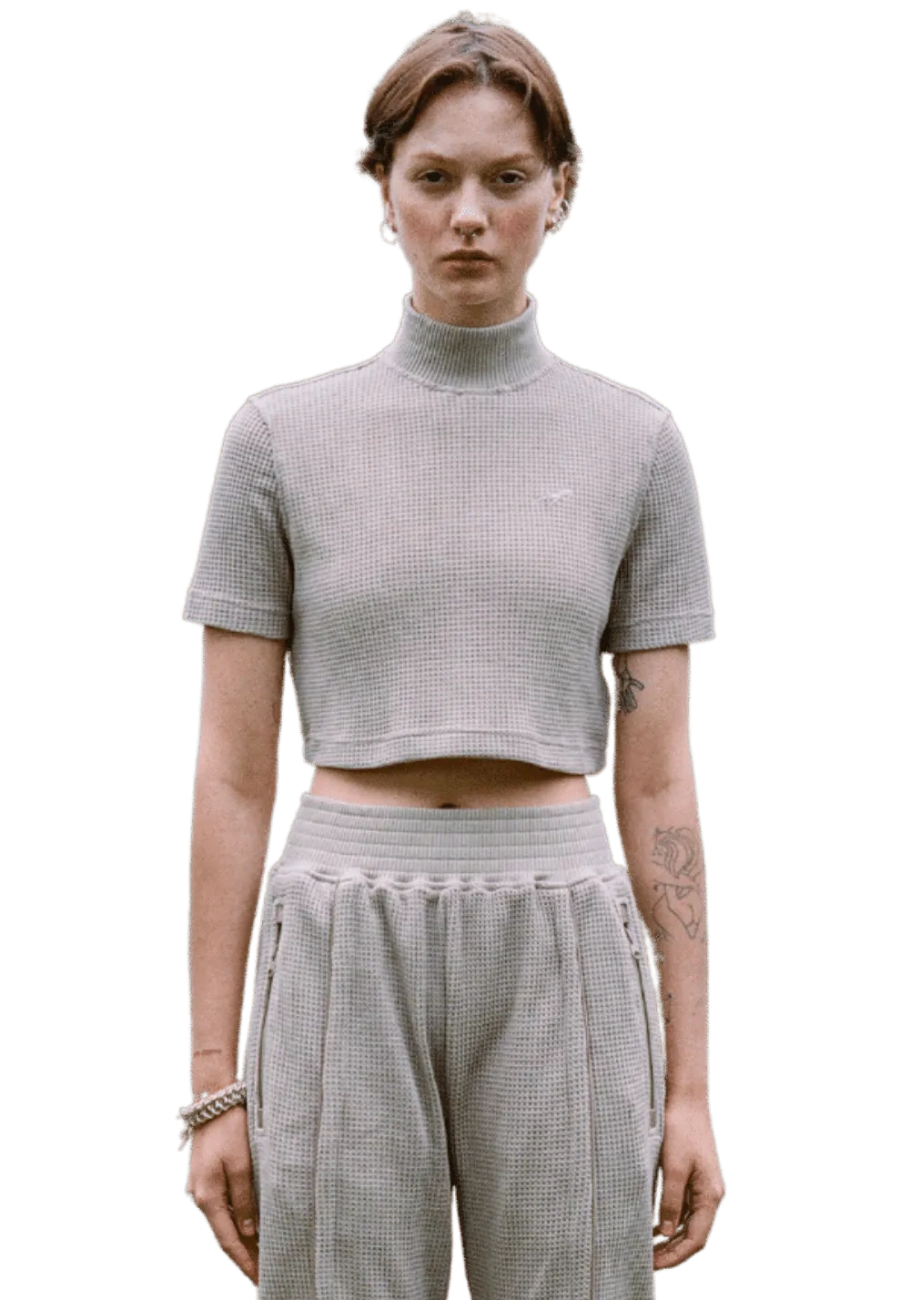 Waffle Cropped Tee