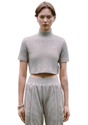 Waffle Cropped Tee