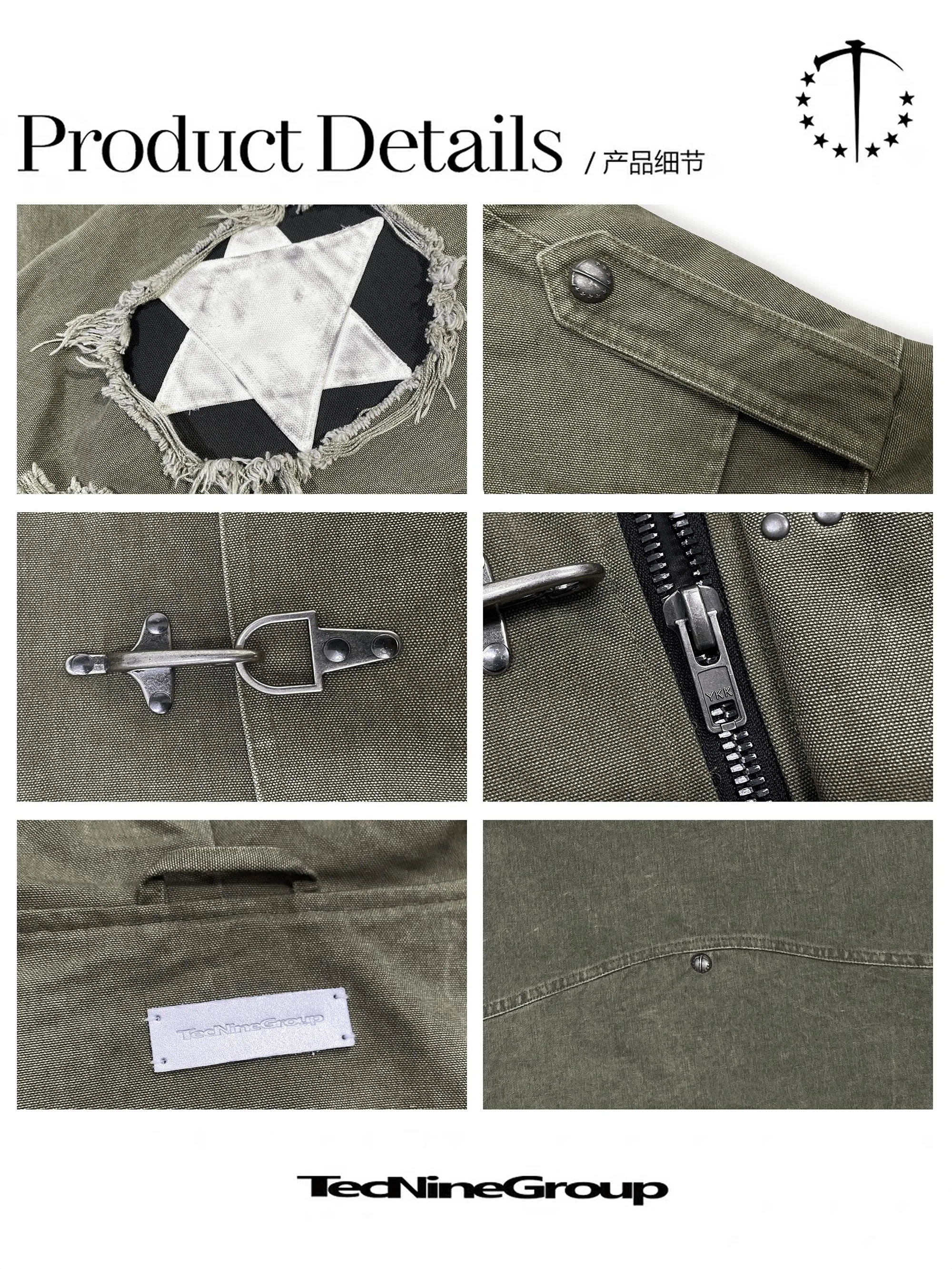 Washed and Distressed Vintage Workwear Jacket