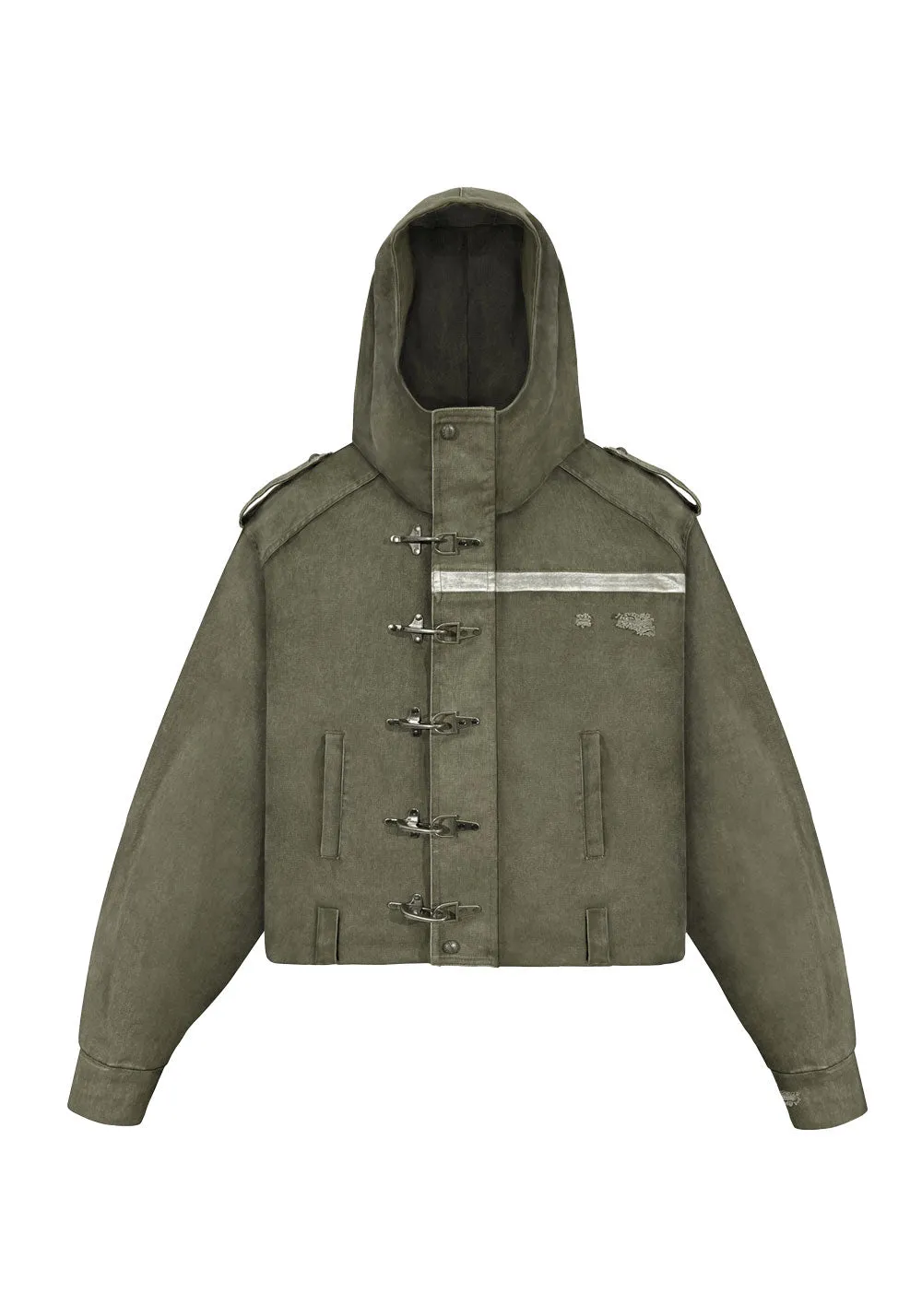 Washed and Distressed Vintage Workwear Jacket