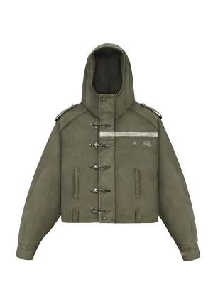 Washed and Distressed Vintage Workwear Jacket